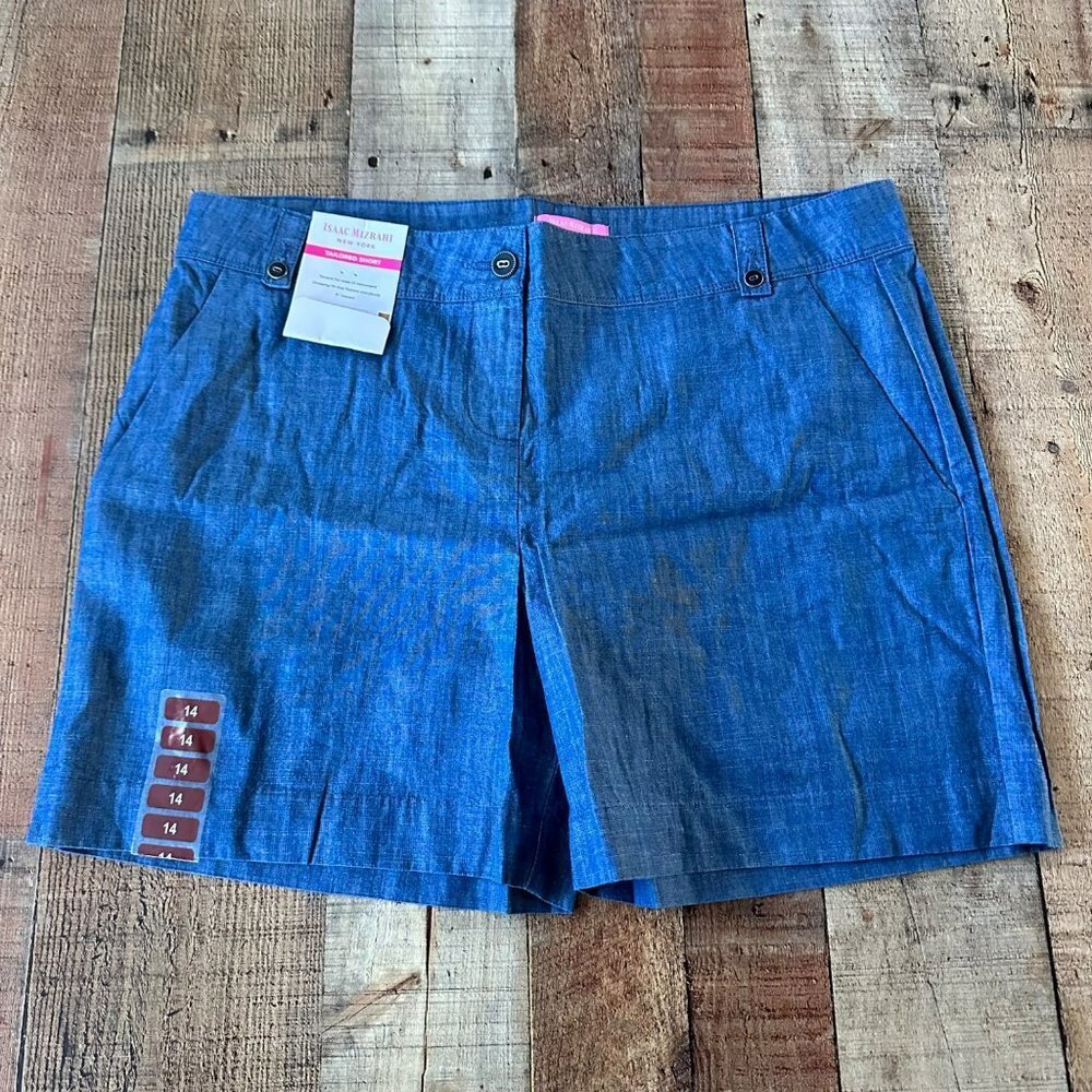 isaac Mizrahi tailored 5" inseam lightweight shorts -14